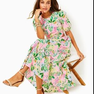 Lilly Pulitzer Lyssa Midi Dress. Via Amore Spritzer
